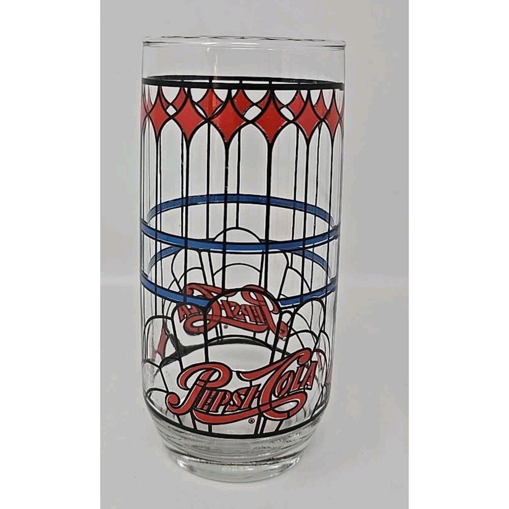 Vintage Pepsi Cola Drinking Stained Glass Design U204‎